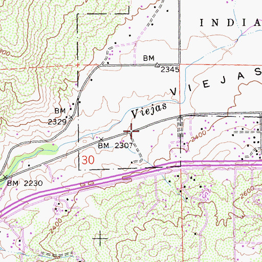 Topographic Map of San Diego East Visitors Bureau, CA