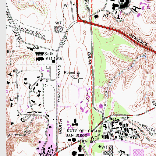 Topographic Map of San Diego Supercomputer Center, CA