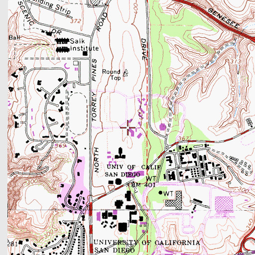 Topographic Map of Solis Hall, CA