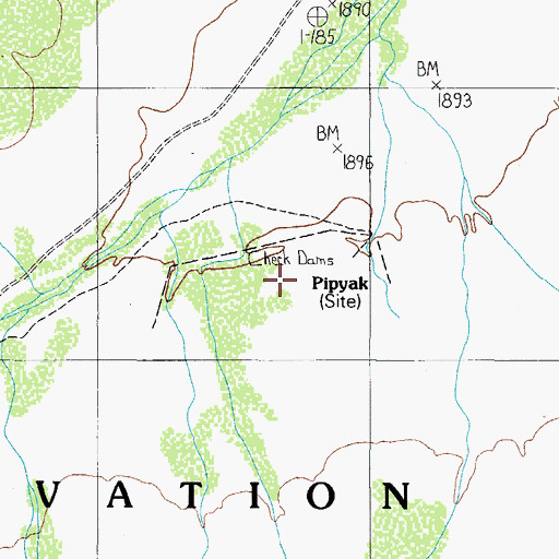 Topographic Map of Pipyak, AZ