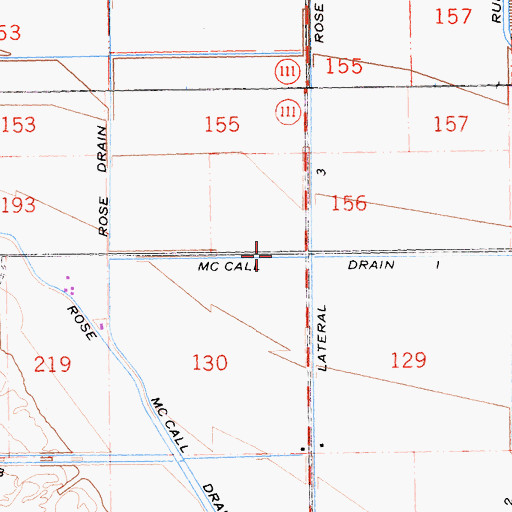 Topographic Map of McCall Drain One, CA