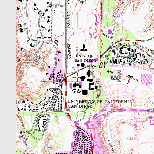 Topographic Map of Urey Hall, CA
