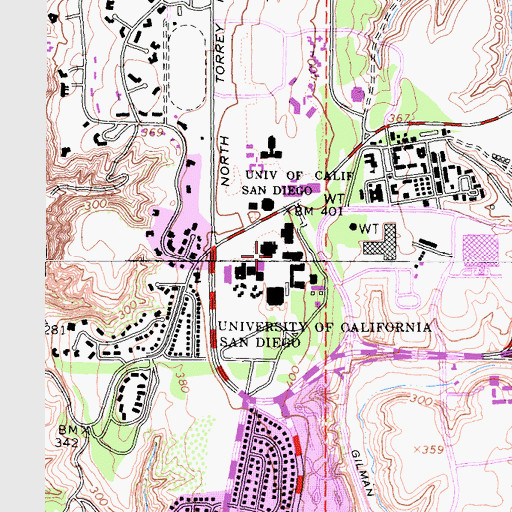 Topographic Map of Urey Hall Addition, CA
