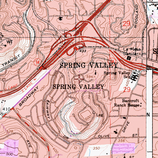 Topographic Map of Abundant Life Ministries, CA
