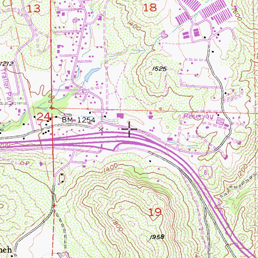 Topographic Map of Alpine Christian Fellowship Church, CA