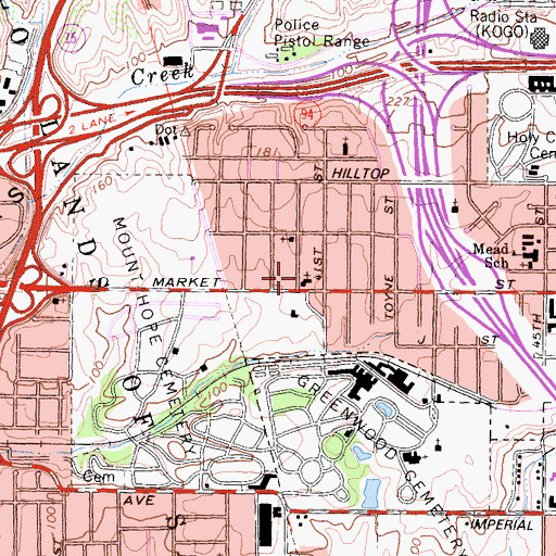 Topographic Map of Assemblies of the First Born Church, CA