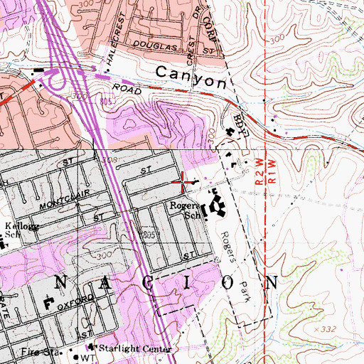 Topographic Map of Bayview Orthodox Presbyterian Church, CA