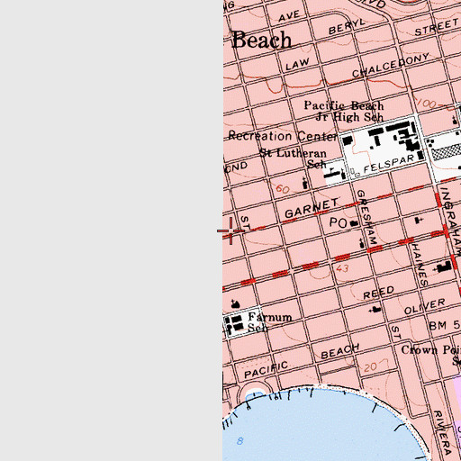 Topographic Map of Brazilian Assembly of God Church, CA
