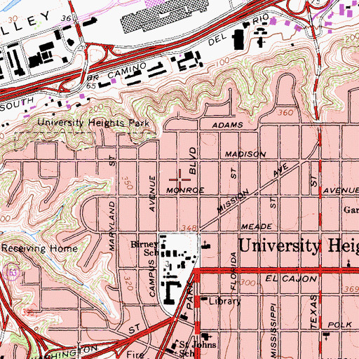 Topographic Map of Buddhas Light International Association, CA