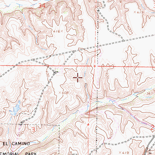 Topographic Map of Calvary Chapel Mira Mesa, CA