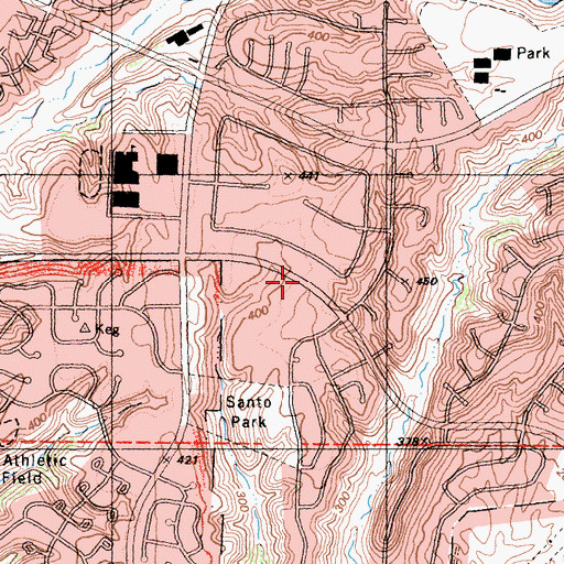 Topographic Map of Canyon View Christian Fellowship Church, CA