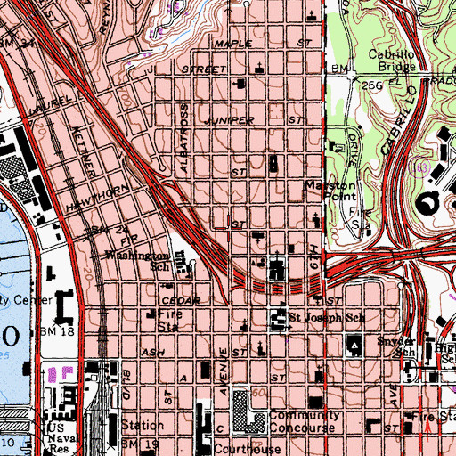 Topographic Map of Casa de Oracion Christian Church, CA