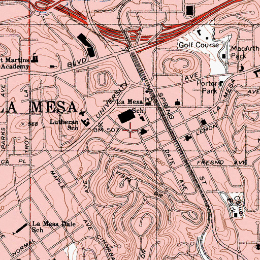 Topographic Map of Child Evangelism Fellowship San Diego Chapter, CA