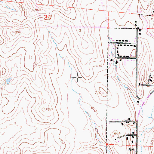 Topographic Map of Chinese Bible Church of San Diego, CA