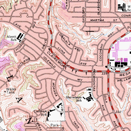 Topographic Map of Chinese Mandarin Church, CA
