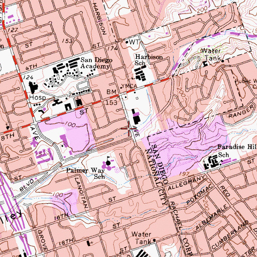 Topographic Map of Christ Life Fellowship Church, CA