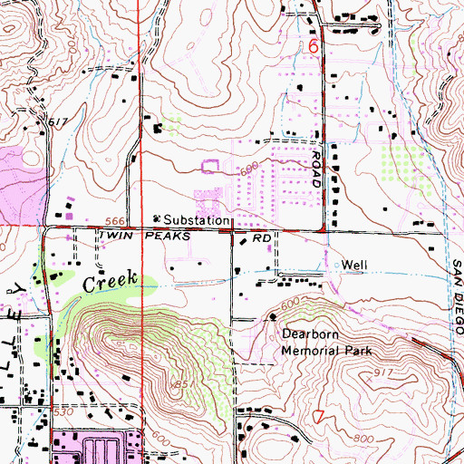 Topographic Map of Christian Life Assembly, CA