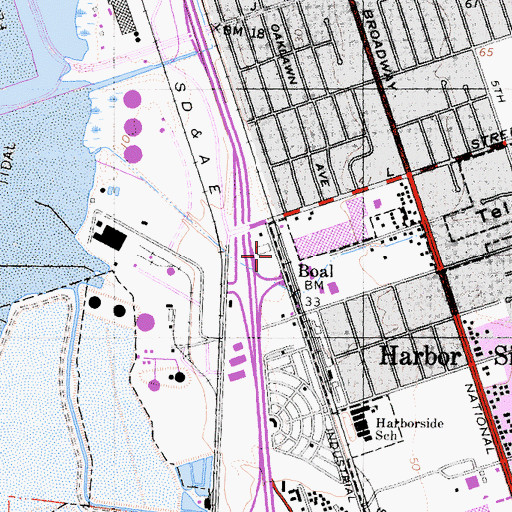 Topographic Map of Christian Life Center of San Diego, CA