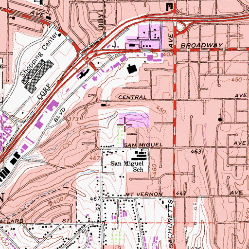 Topographic Map of Christian Outreach, CA