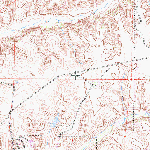 Topographic Map of Church in San Diego, CA