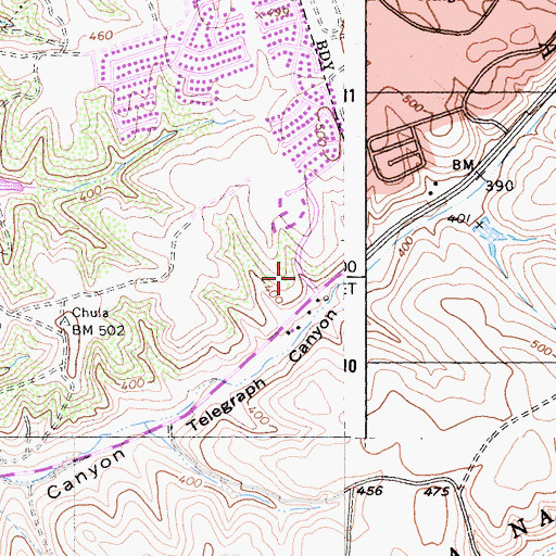 Topographic Map of Church of Joy Lutheran Church, CA
