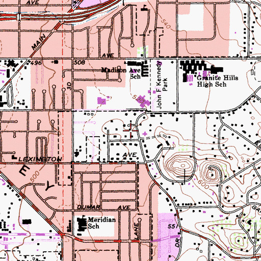 Topographic Map of Community Covenant Church, CA