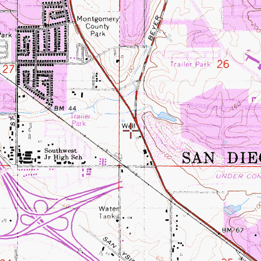 Topographic Map of Comunidad Cristiana Nam, CA