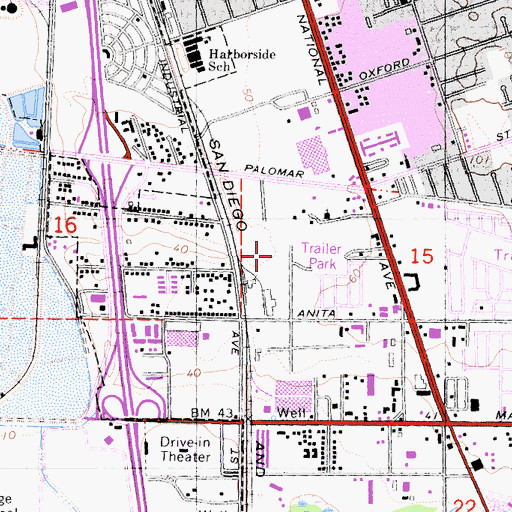 Topographic Map of Comunion Fuente de Vida, CA
