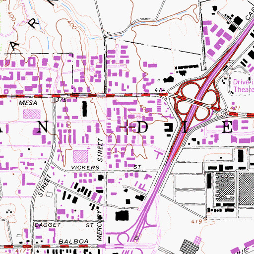Topographic Map of Congregation Dor Hadash Reconstructionist Judaism, CA
