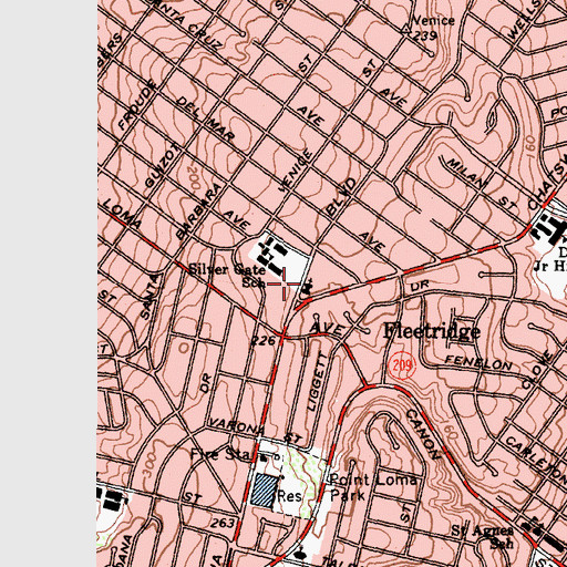 Topographic Map of Contemplative Outreach of San Diego, CA