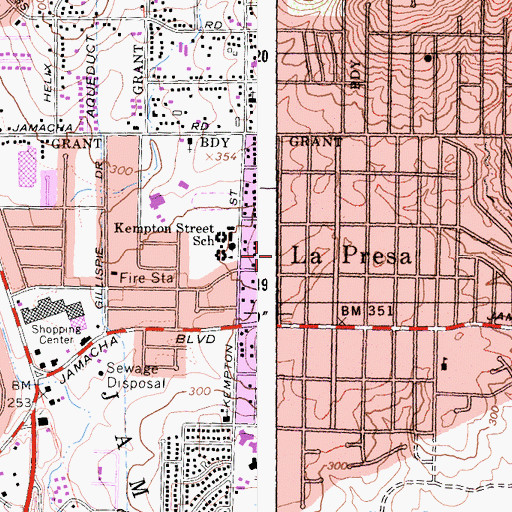 Topographic Map of Cornerstone Christian Fellowship Church, CA