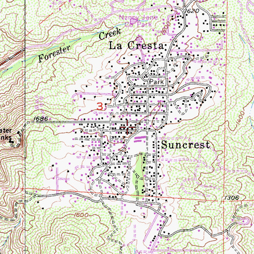 Topographic Map of Cornerstone Church, CA