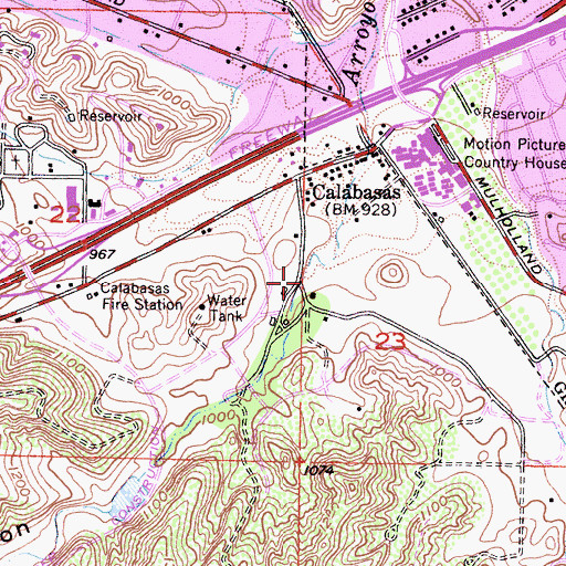 Topographic Map of McCoy Canyon, CA