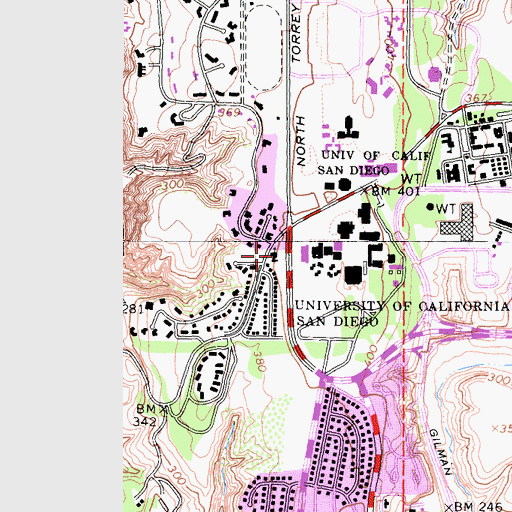 Topographic Map of Dominican Fathers, CA