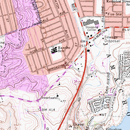 Topographic Map of Elohim Church of God in Christ, CA