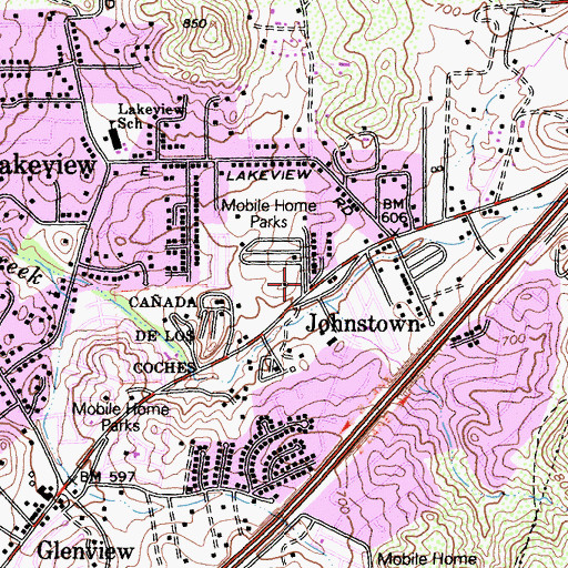Topographic Map of Emmanuel Community Church, CA