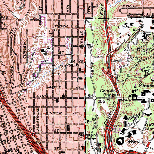 Topographic Map of Episcopal Diocese of San Diego, CA