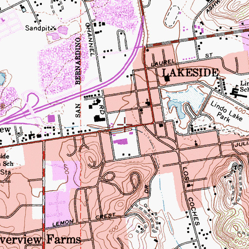 Topographic Map of Faith Mountain Pentecostal Church, CA