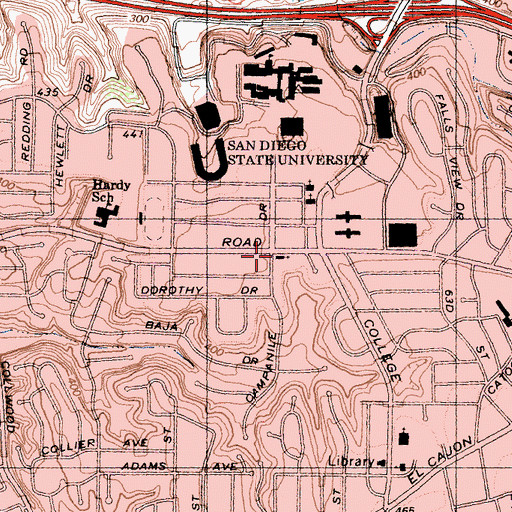 Topographic Map of Faith Presbyterian Church, CA