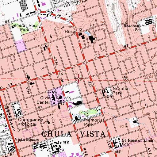 Topographic Map of Mexican Medical Ministries, CA