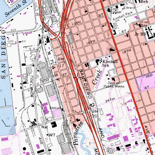 Topographic Map of Missionary Church of God in Christ, CA