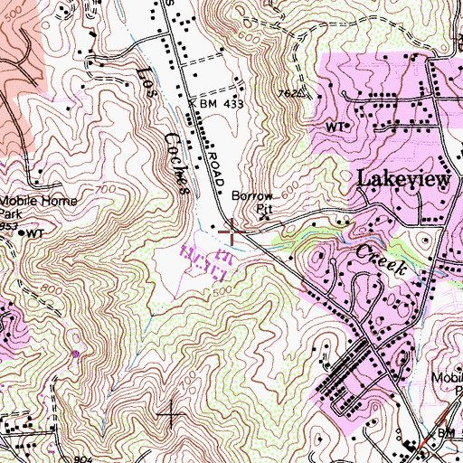 Topographic Map of Morning Star Lutheran Church, CA