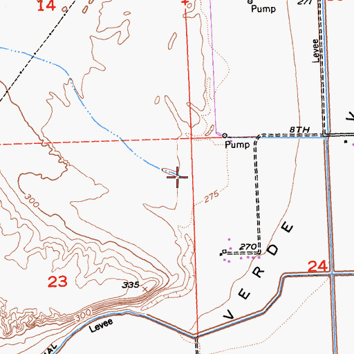 Topographic Map of McCoy Wash, CA