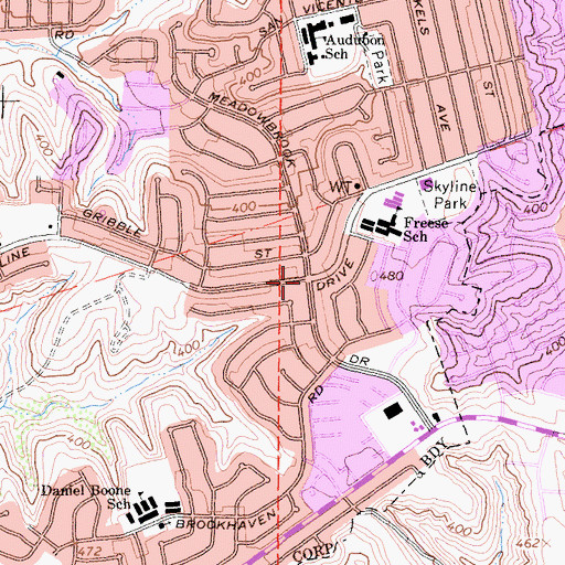Topographic Map of New Jerusalem Community Church, CA