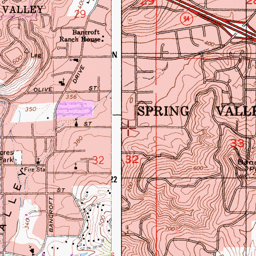 Topographic Map of New Life Baptist Church, CA