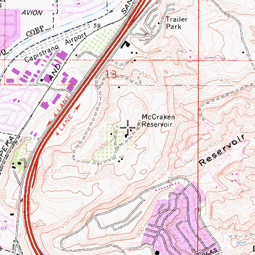 Topographic Map of McCracken Reservoir, CA