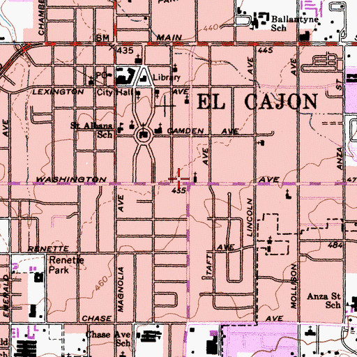 Topographic Map of New Life Family Church, CA