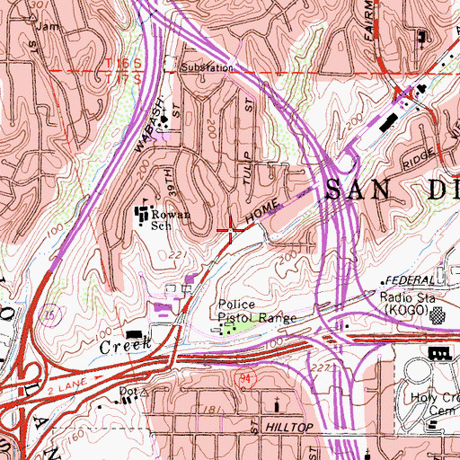 Topographic Map of Newbirth Christian Fellowship Church, CA