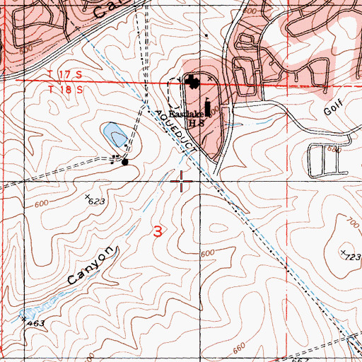 Topographic Map of Parkway Hills Church of the Nazarene, CA