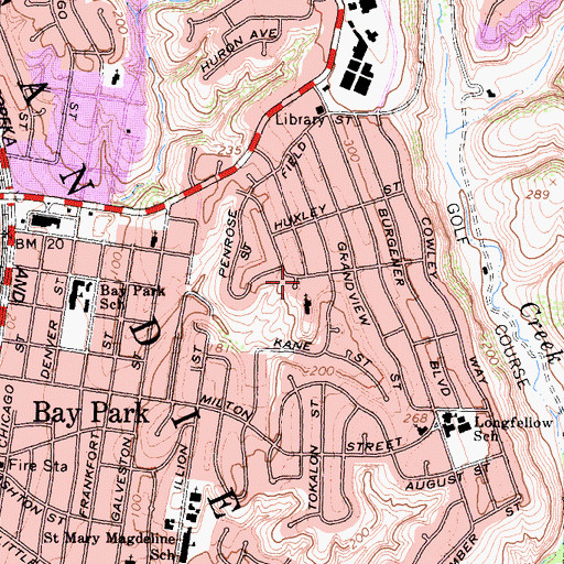 Topographic Map of Pioneer Ocean View United Church of Christ, CA